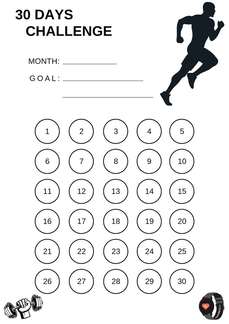 30 Day Weight Loss Challenge Tracker