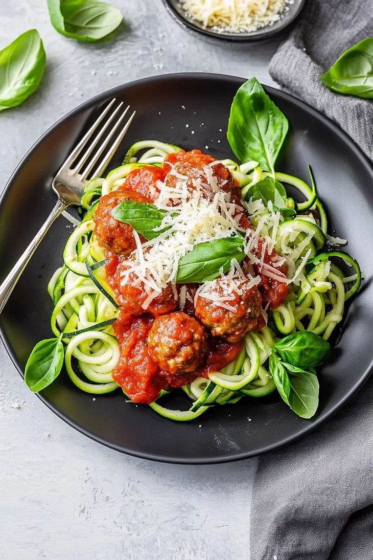Turkey Meatballs and Zucchini Noodles